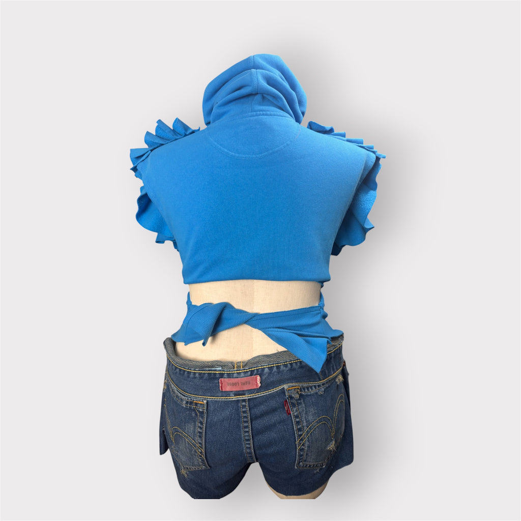 Ruffle Wrap Hoodie