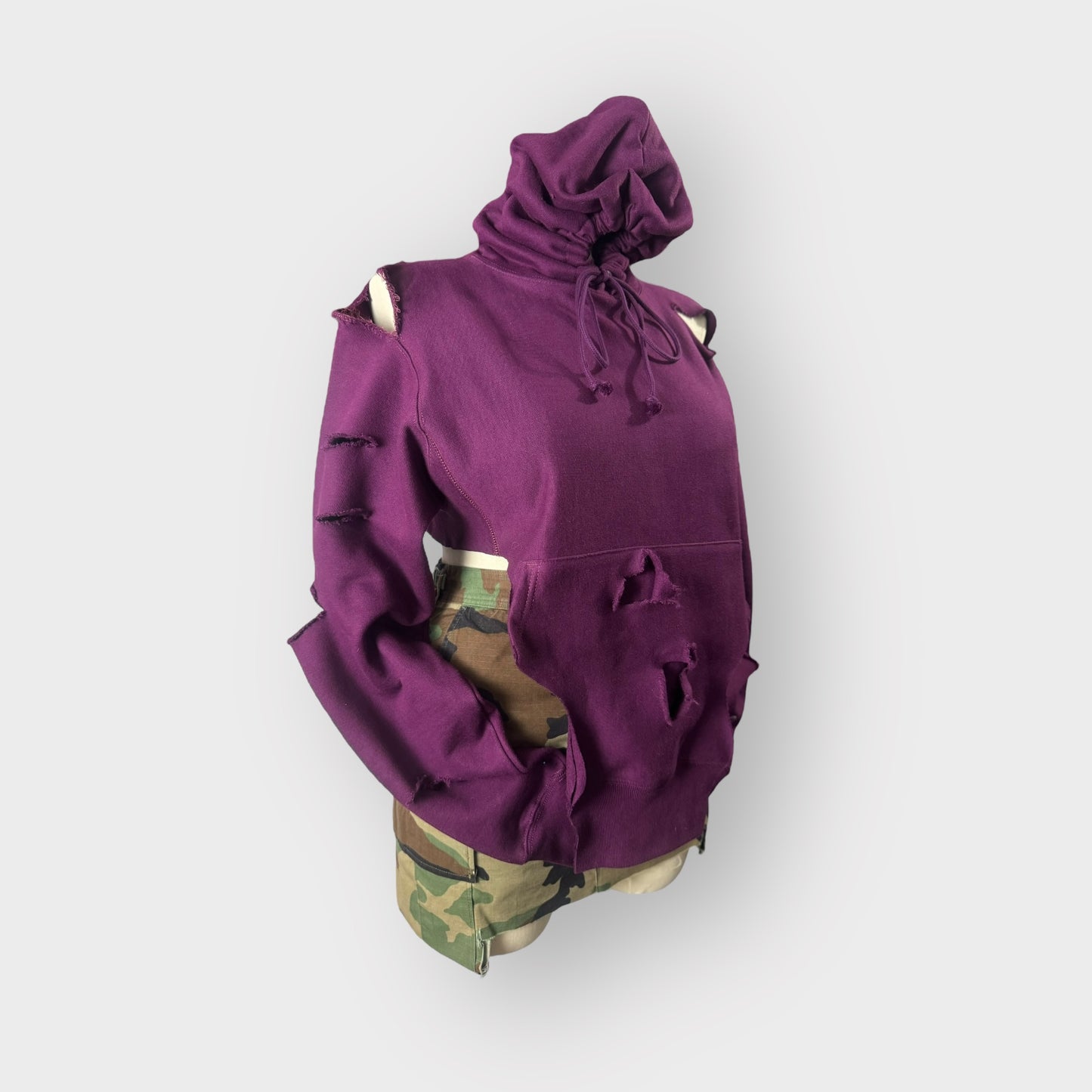 Distressed Corset Style Hoodie
