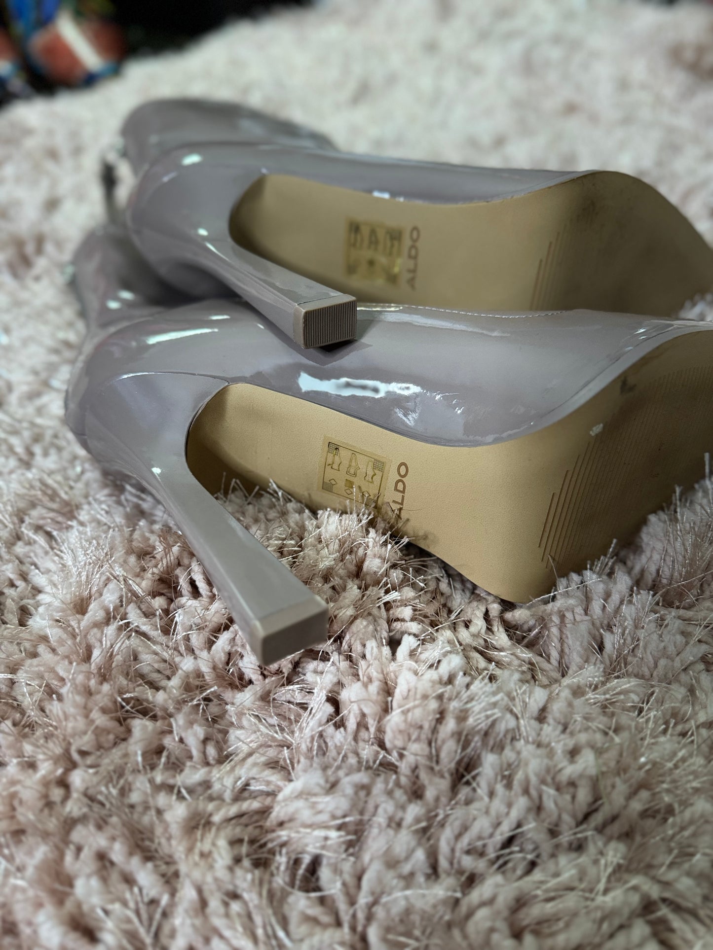Lavender Patent Leather Booties