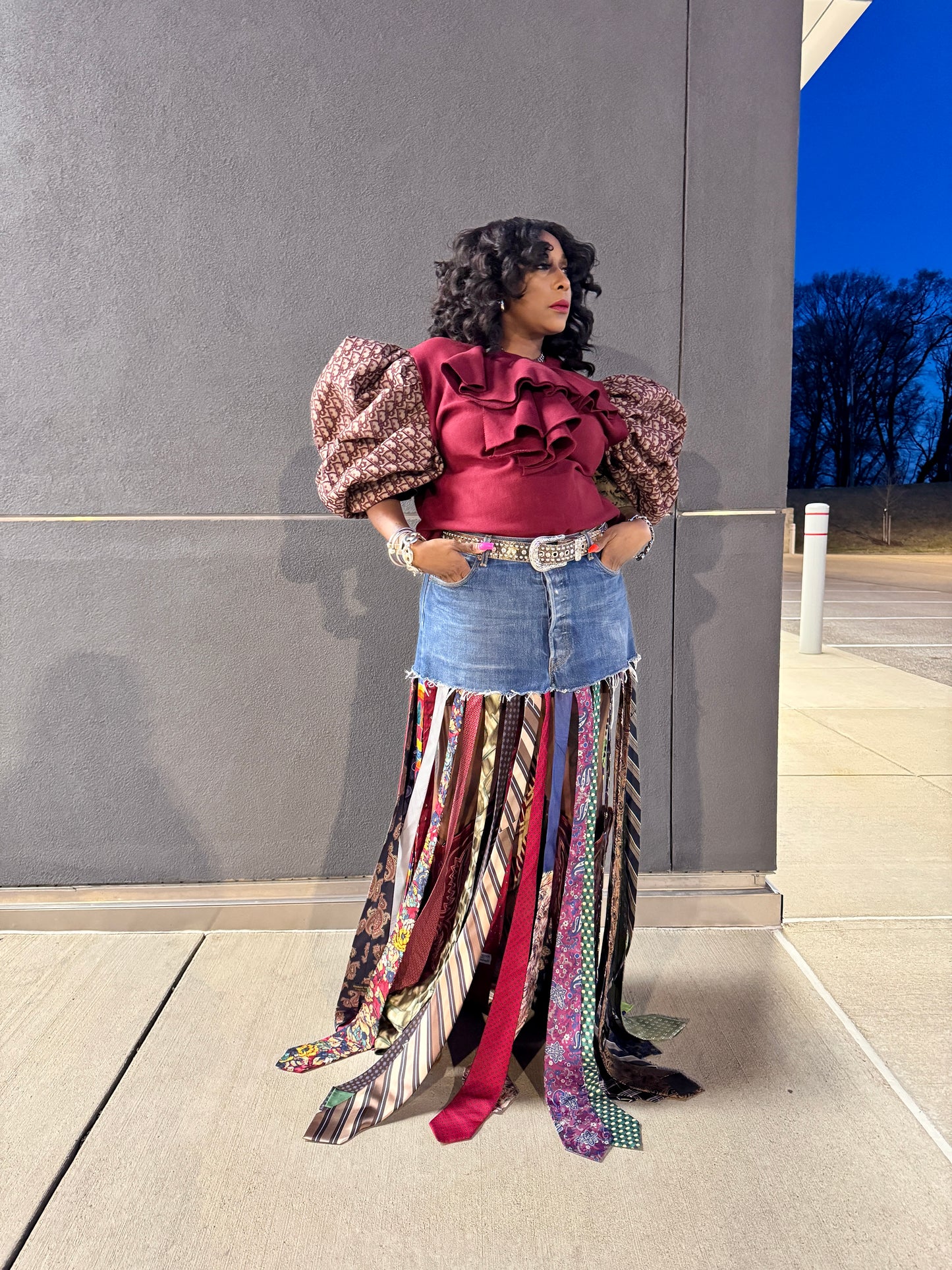 Deluxe Designer Insp. Ruffle Crewneck