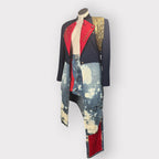 MJ Badd Military Couture n Distressed Denim Duster