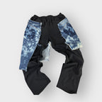 Denim Distressed Layover Joggers