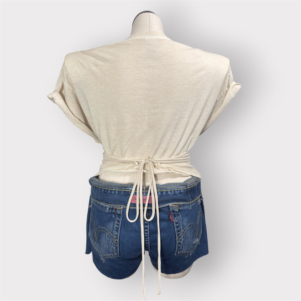 Crystal Neck Wrap Tee
