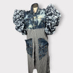 Tri Tones Denim Couture Sleeve Duster