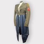 Military n Vintage Denim Tux Tail Duster