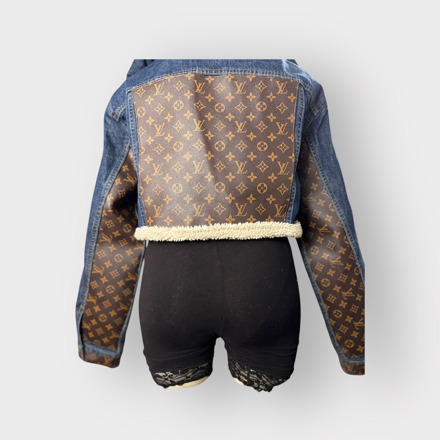 Deluxe Designer Insp. Denim Sherpa Jacket