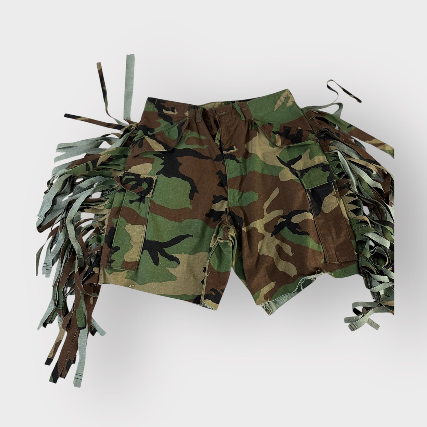Camo Fringe Bermuda’s