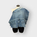 Off Shoulder Denim Poncho