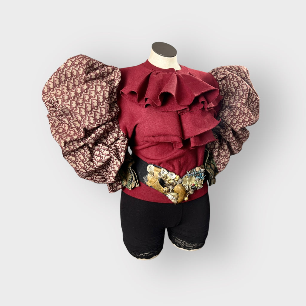 Deluxe Designer Insp. Ruffle Crewneck