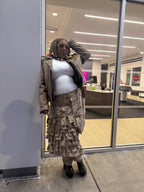 (Made to Order) Camo Couture Ruffle Overlay Cargos