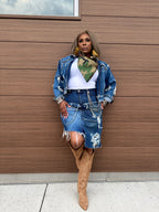 Distressed Denim Layover Bermuda’s