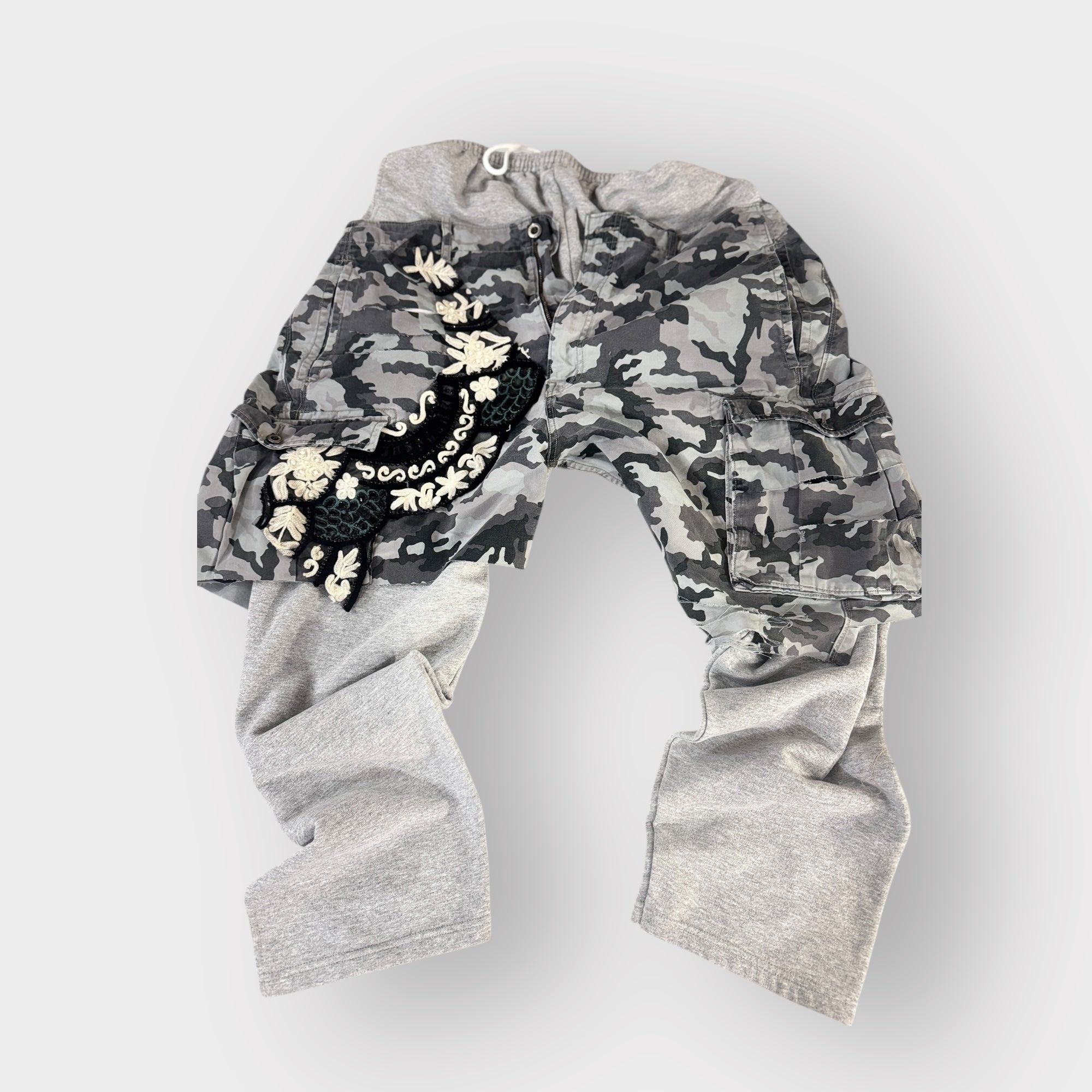 Grey Camo Overlay Joggers