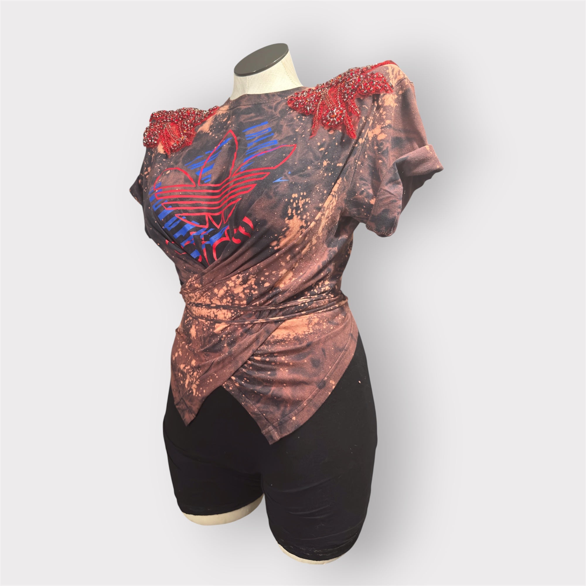 It’s a Wrap Crystalized Couture Shoulder Tee