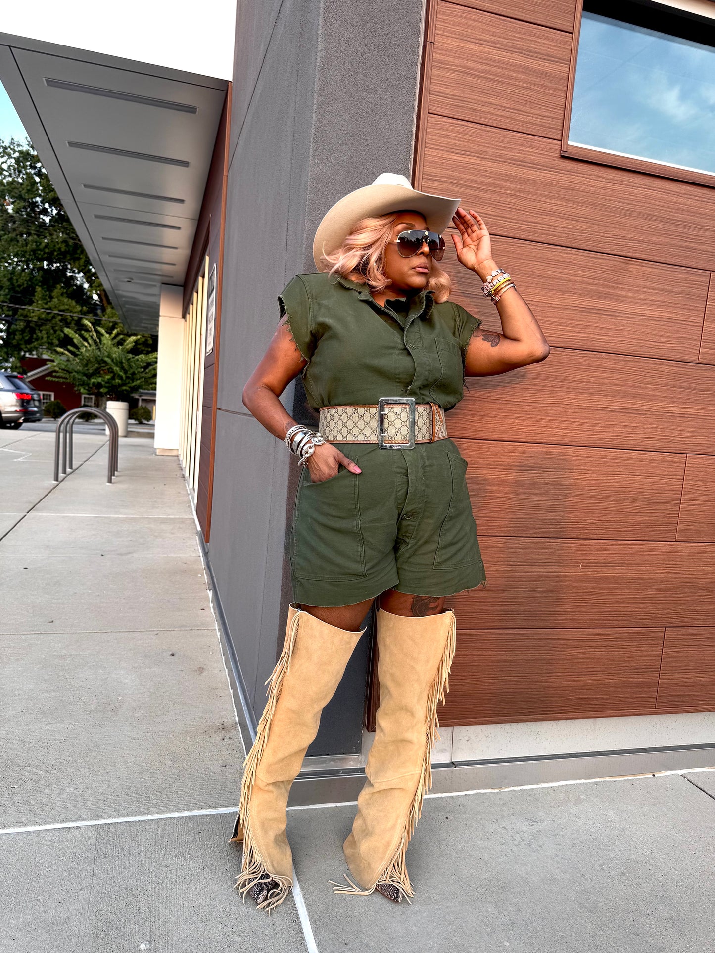 Power Shoulder Coverall Shorts