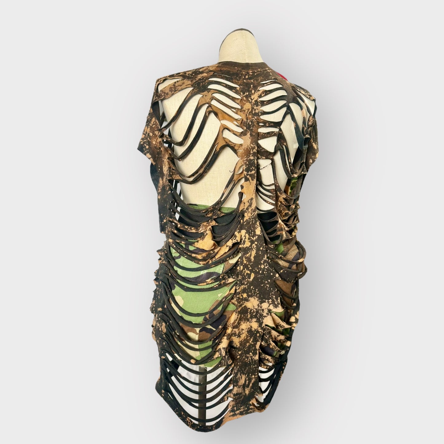 Distressed Split Style Coverup/Tee