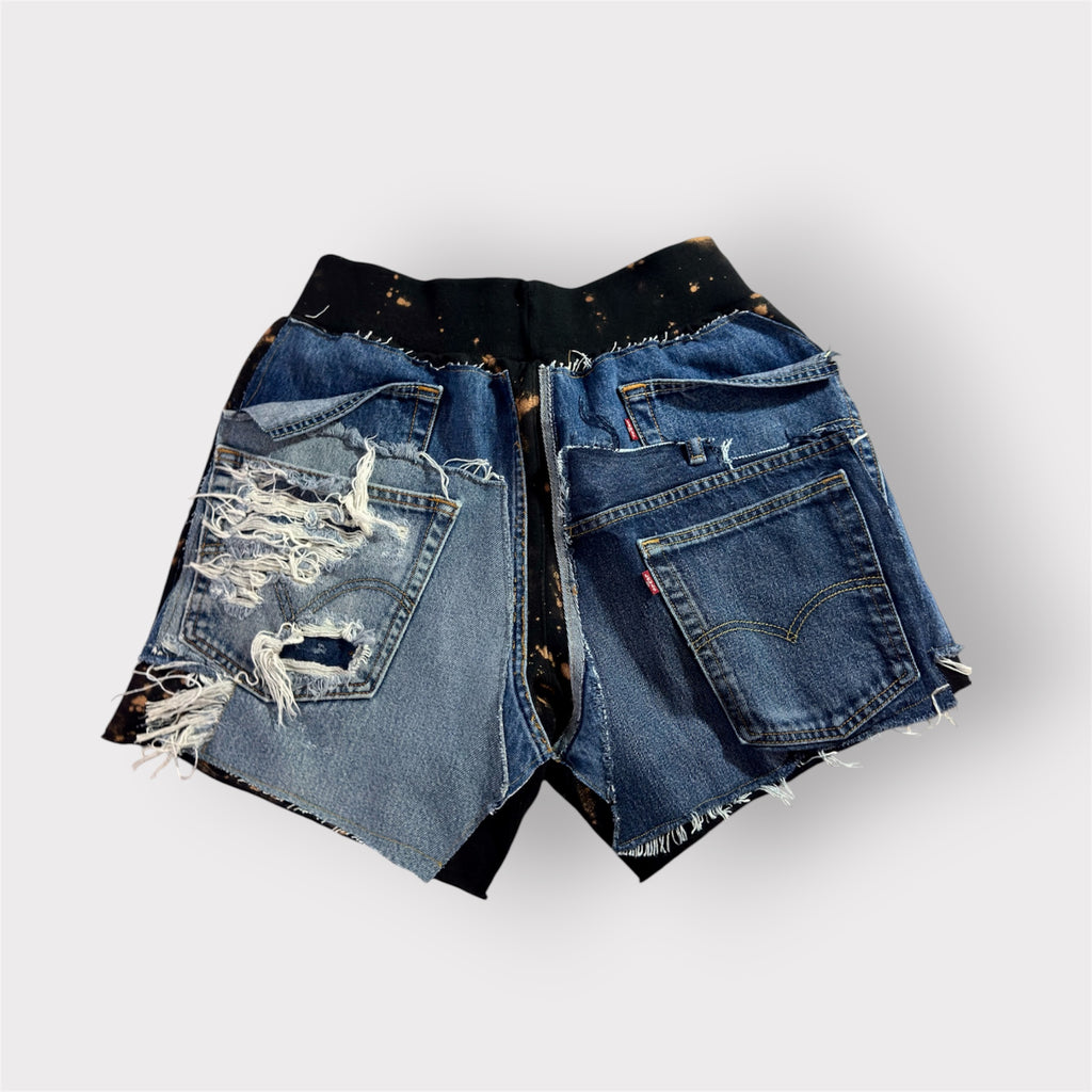 Double Back Denim Sweat Shorts