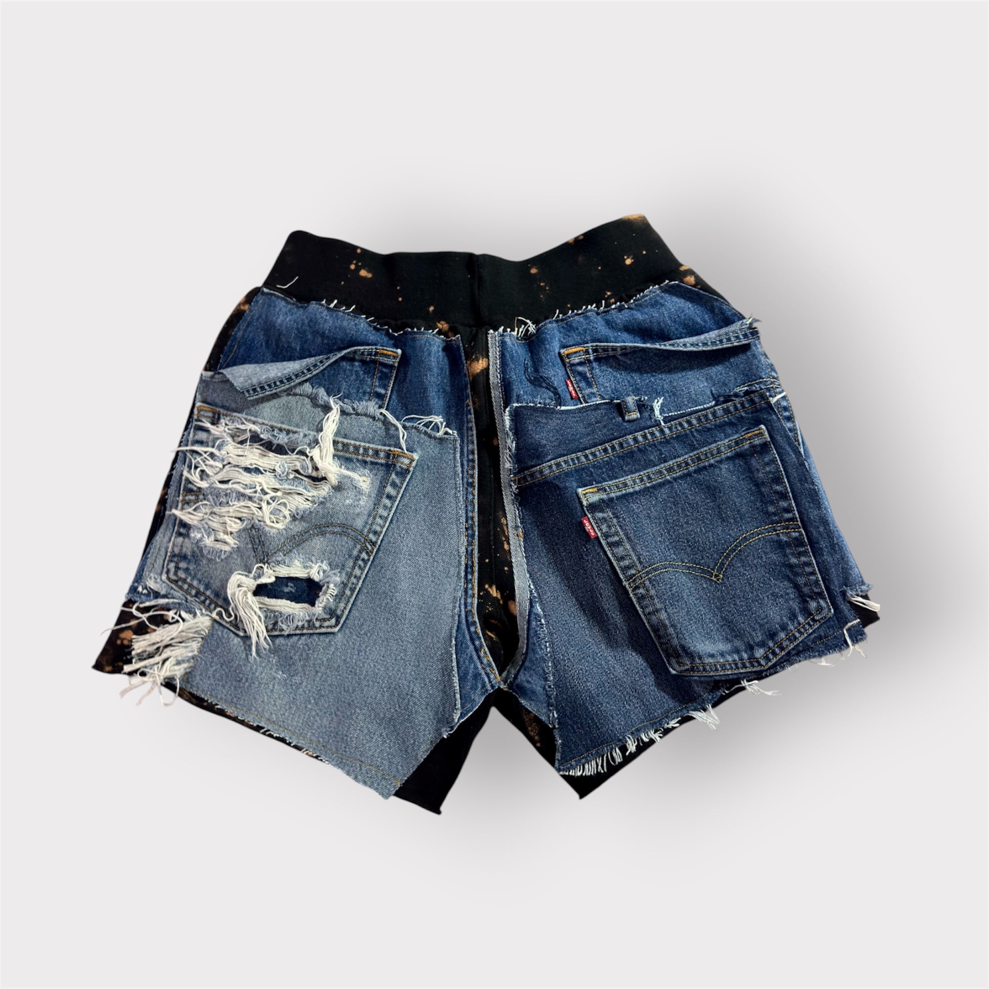 Double Back Denim Sweat Shorts