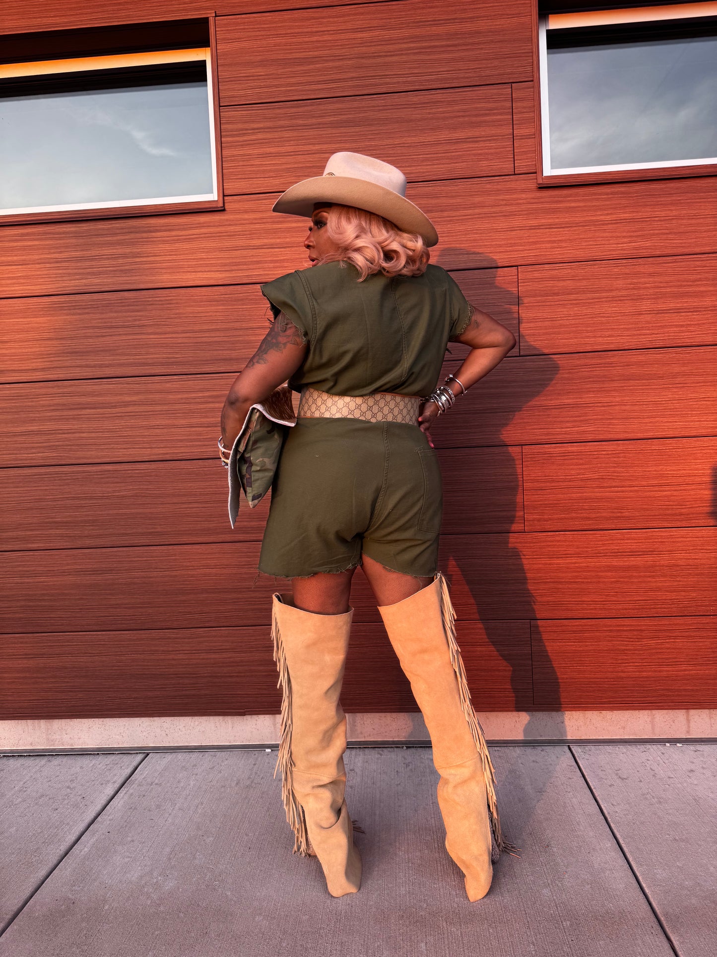 Power Shoulder Coverall Shorts