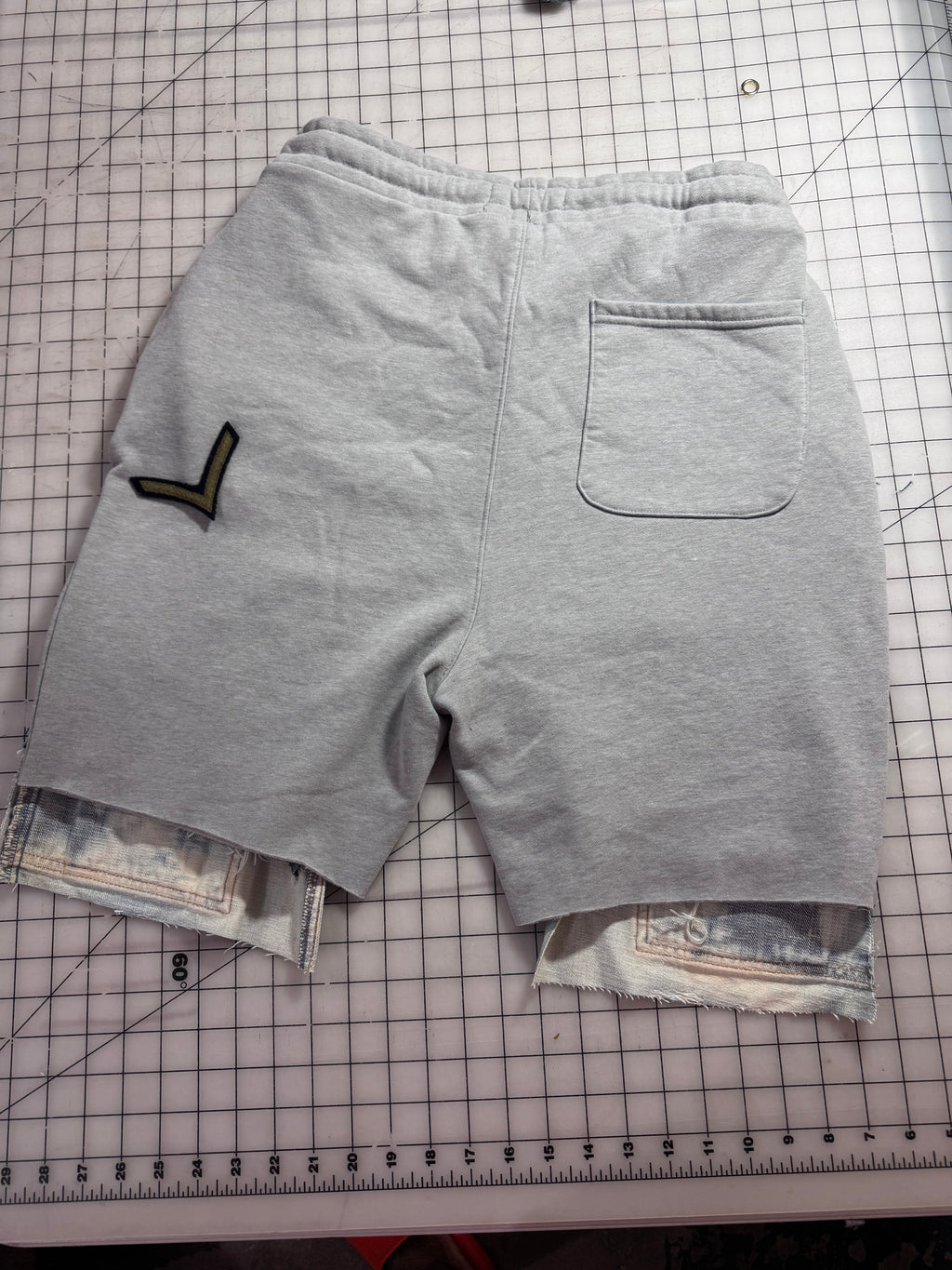 Triple Denim Bermuda Cut Jogger Shorts