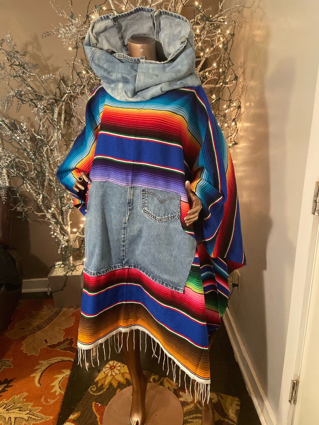 Broken Crayons n Denim Poncho