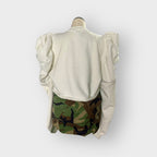 DKNY Couture Sleeve Crop Crewneck