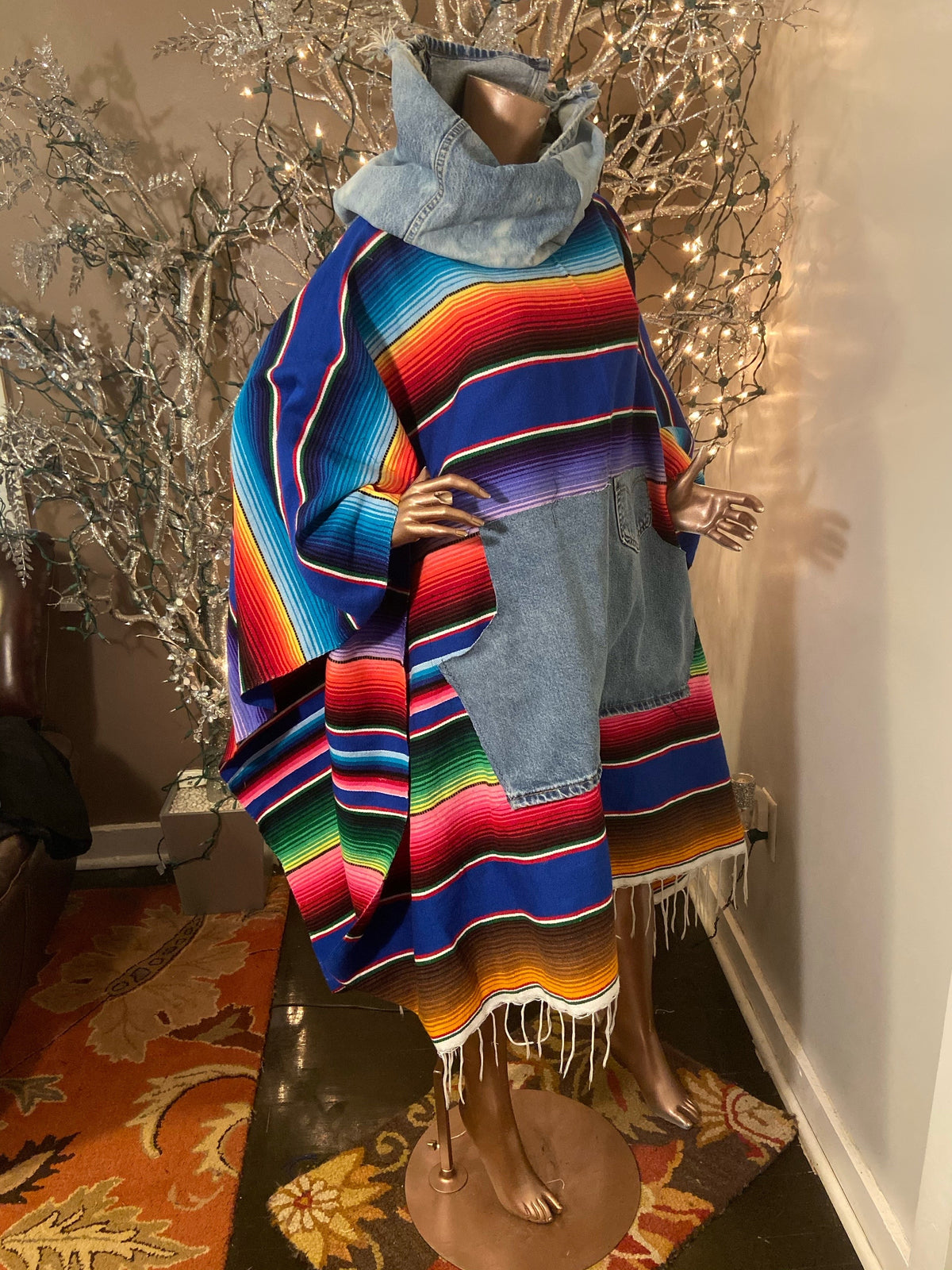 Broken Crayons n Denim Poncho