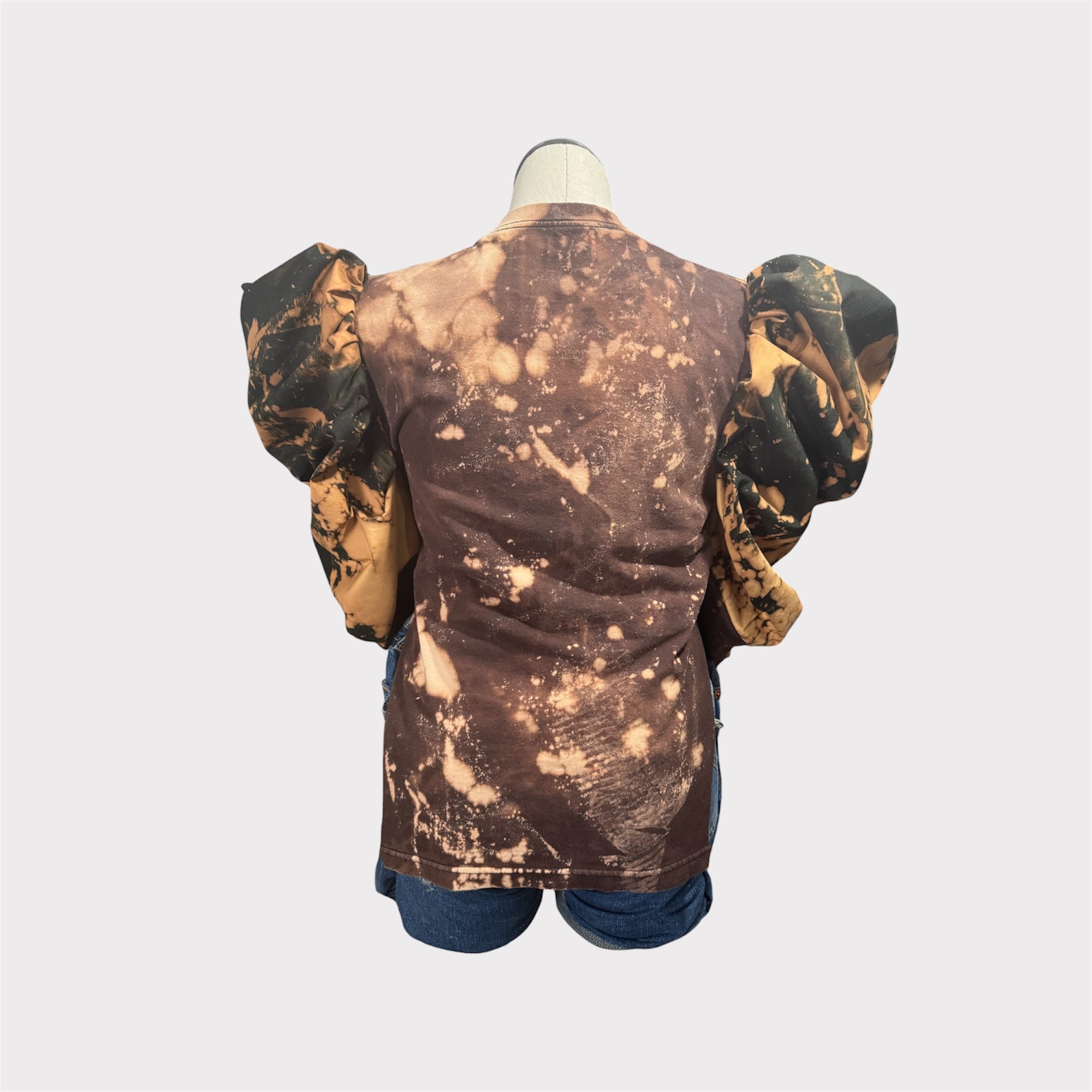 Hip Hop Puff Sleeve Tee w Side Slits