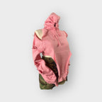 Distressed Corset Style Cropped Hoodie