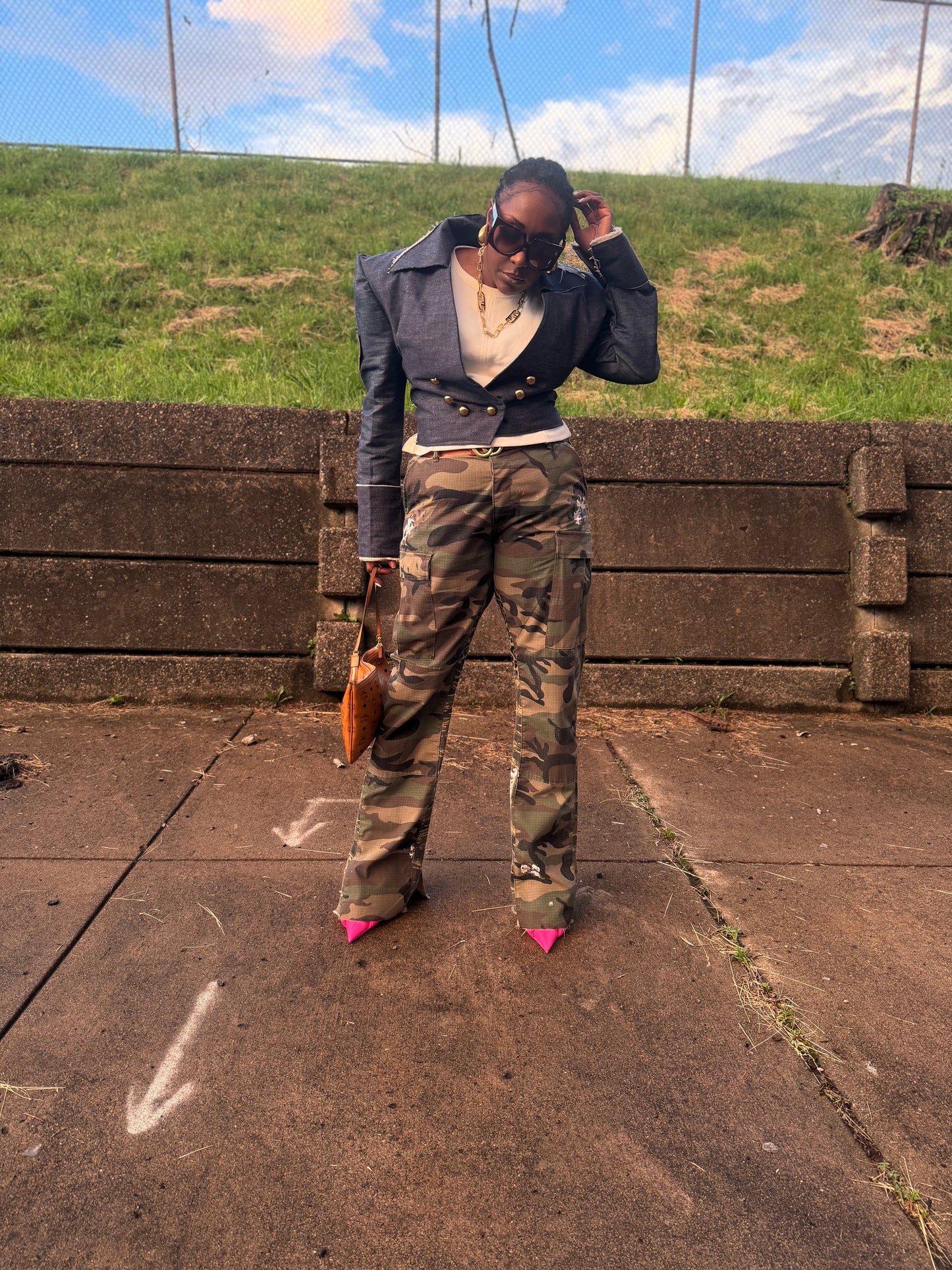 Paint Painted Splattered Camo Cargos