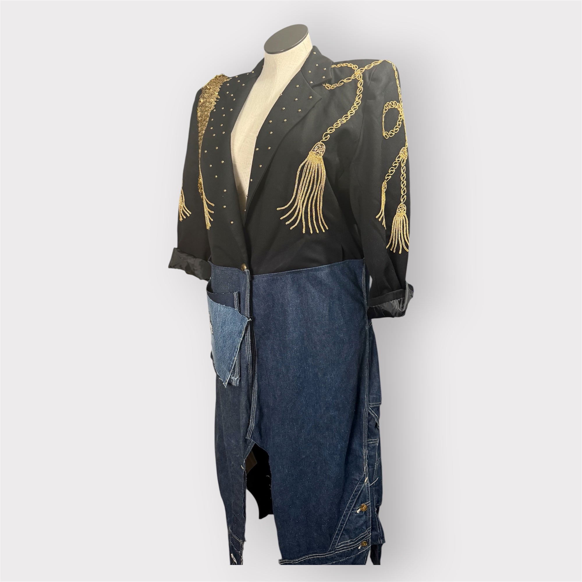 Rhythm Nation Band Style Denim Duster