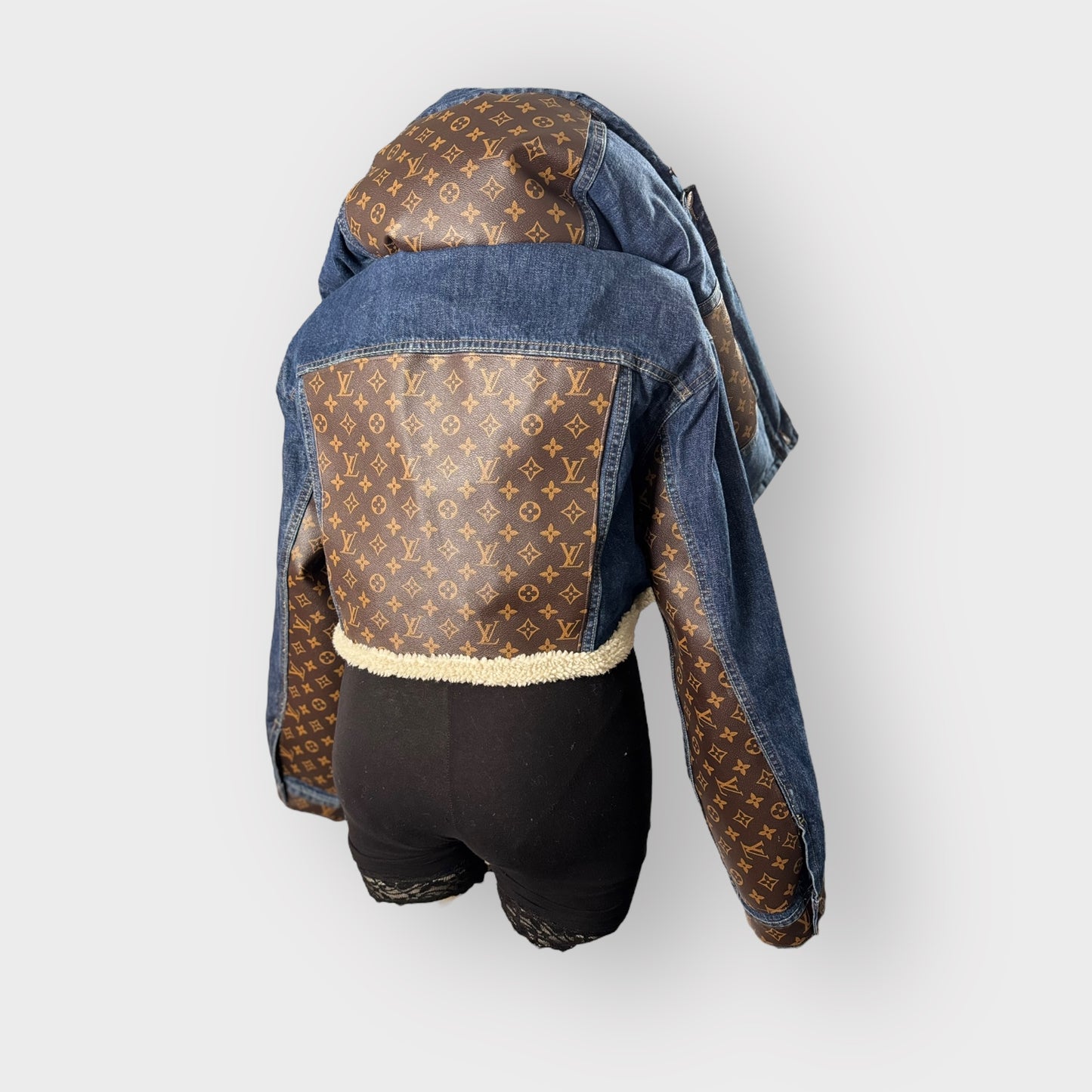 Deluxe Designer Insp. Denim Sherpa Jacket