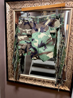Fringe Camo Mini Shorts