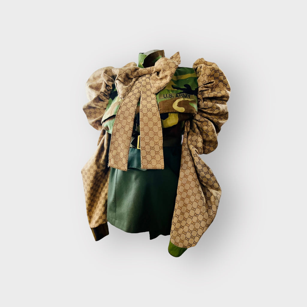 Military Couture Ruffle Tail Jacket