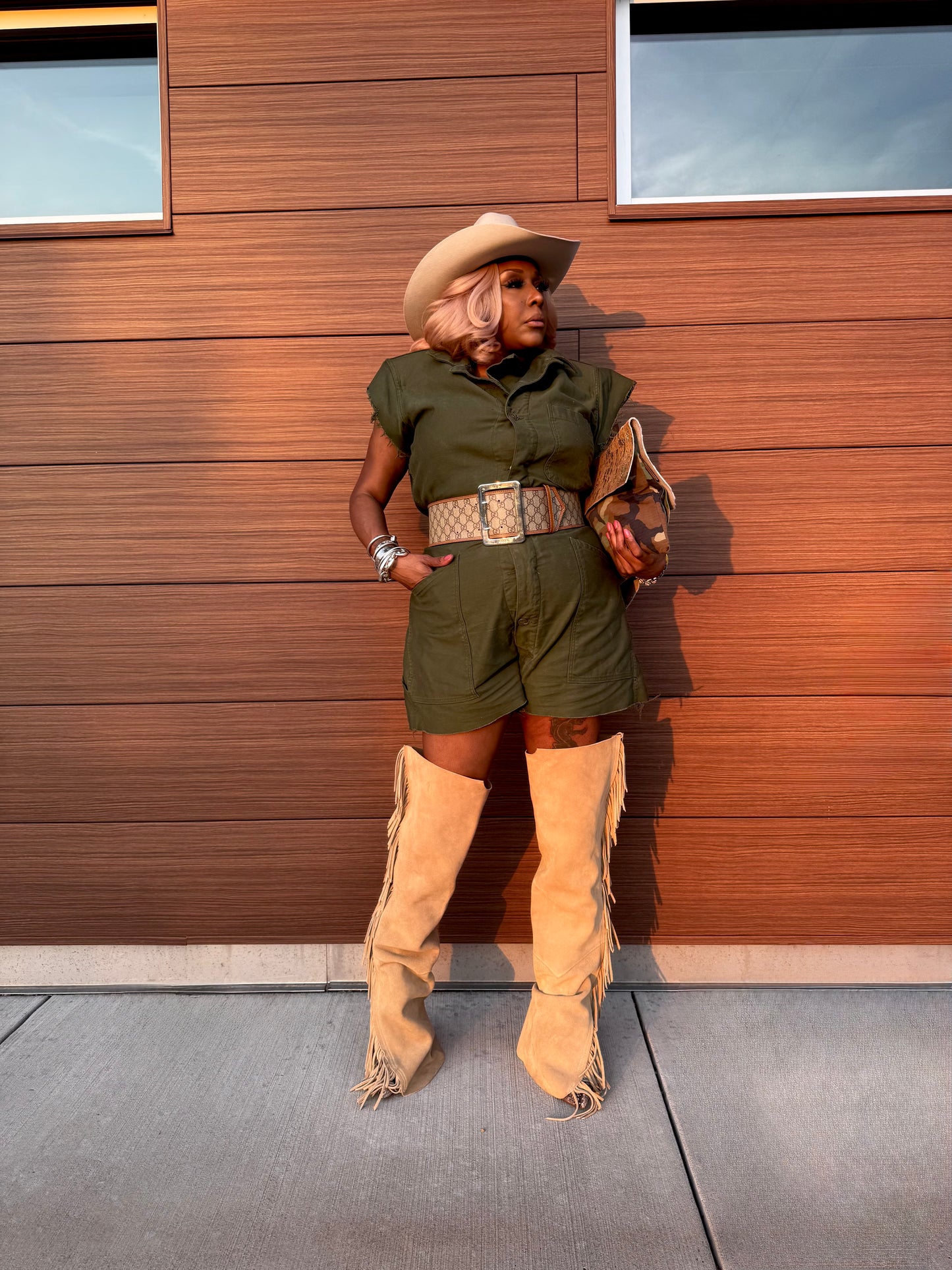 Power Shoulder Coverall Shorts