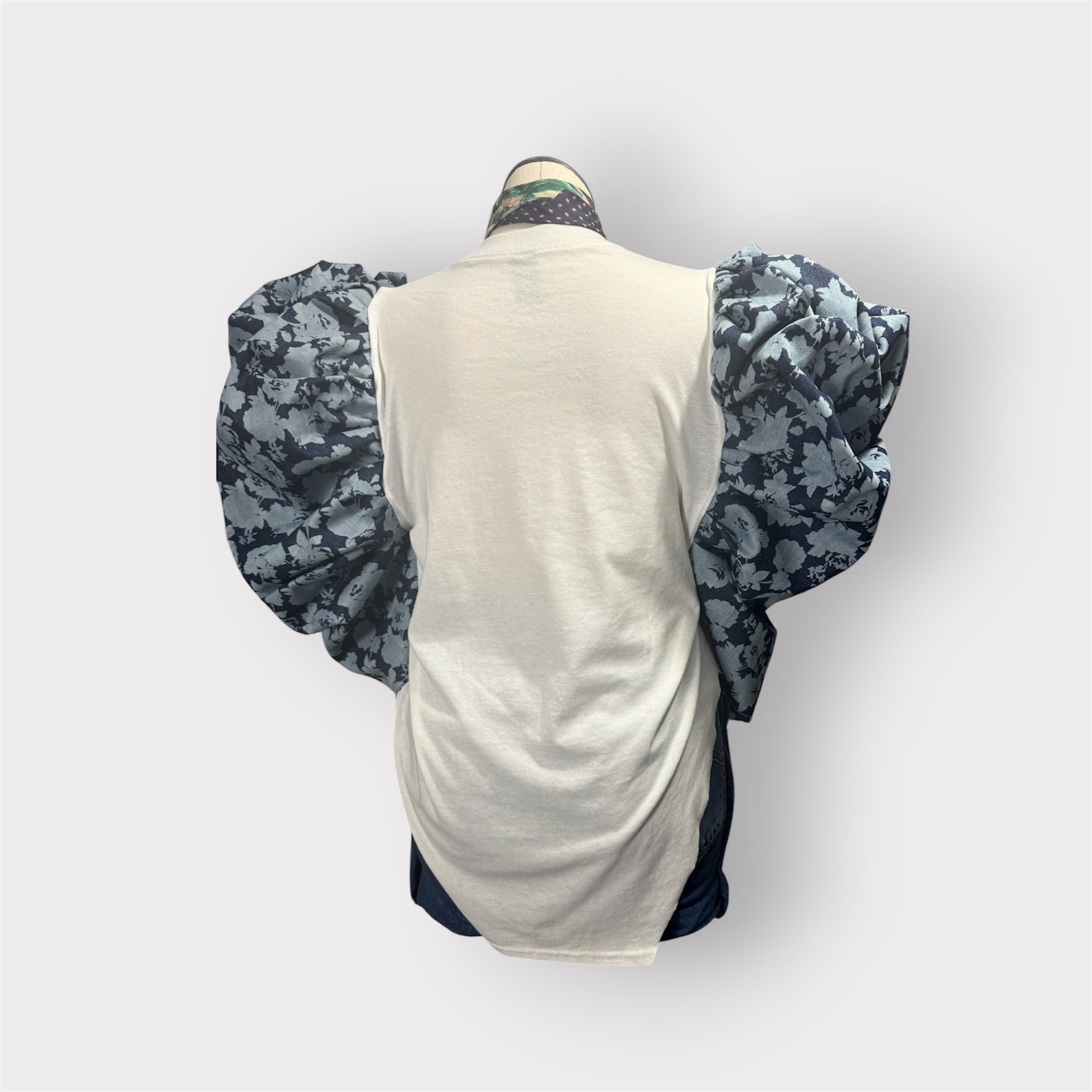 MJ Puff Sleeve Tee with Ribbon Tie