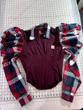 Workwear Corset Style Puff Sleeve Tee