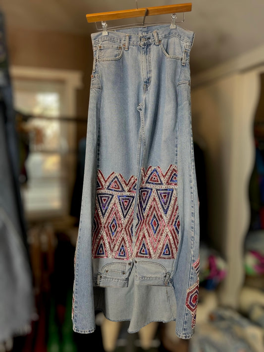 Deluxe Western Cowgirl Couture Fishtail Jeans