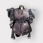 Ash Black Workwear to Runway Puffy Sleeve Coat