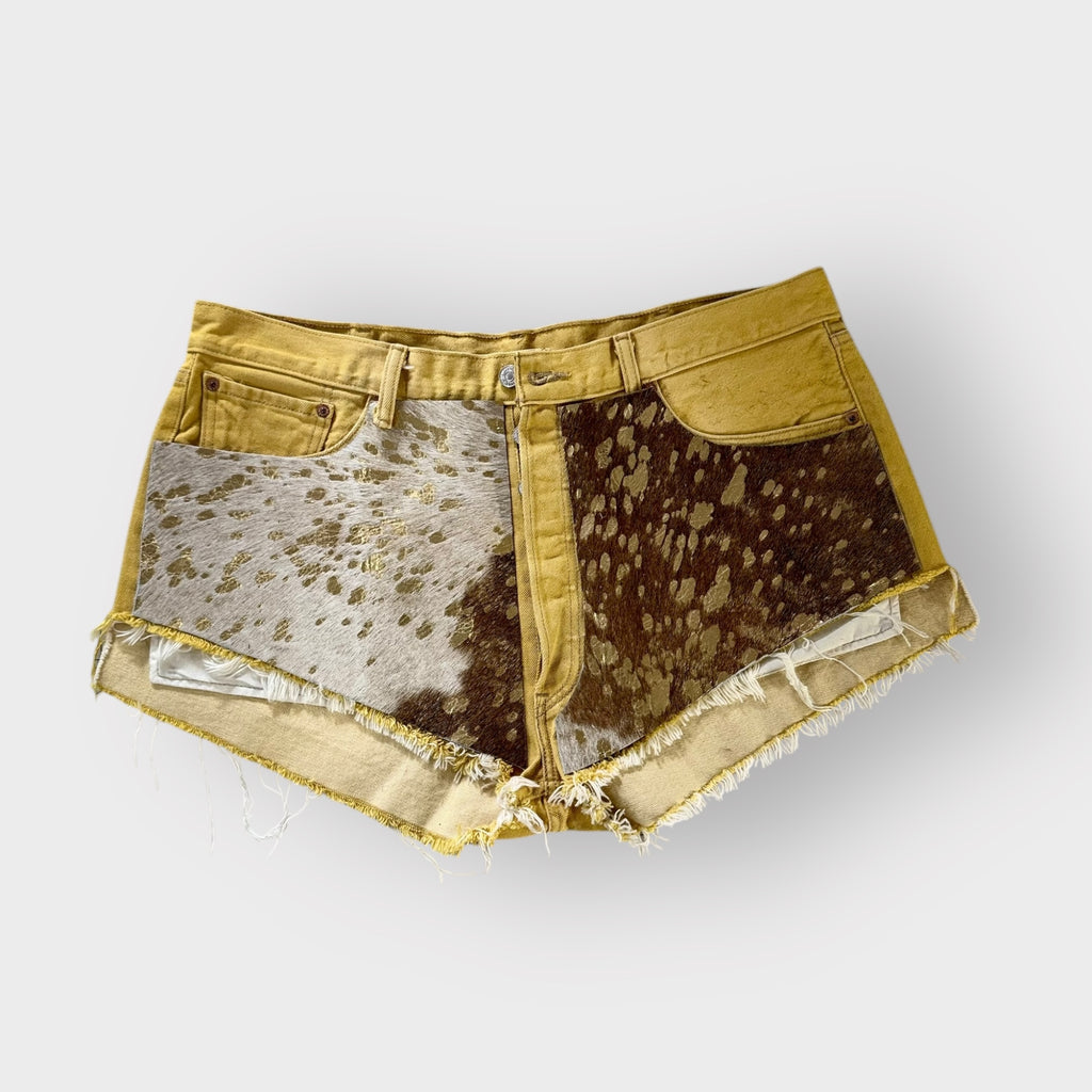 Western Style Cowhide Shorts