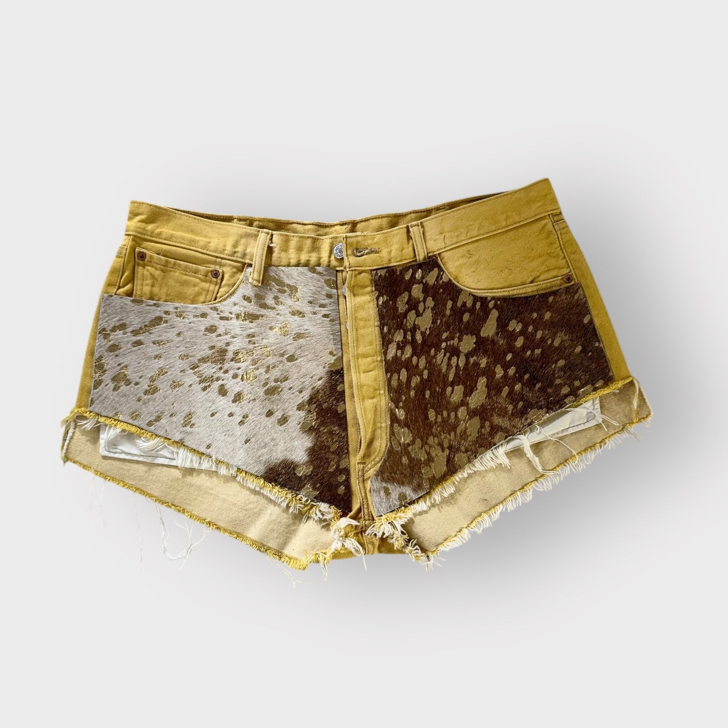 Western Style Cowhide Shorts