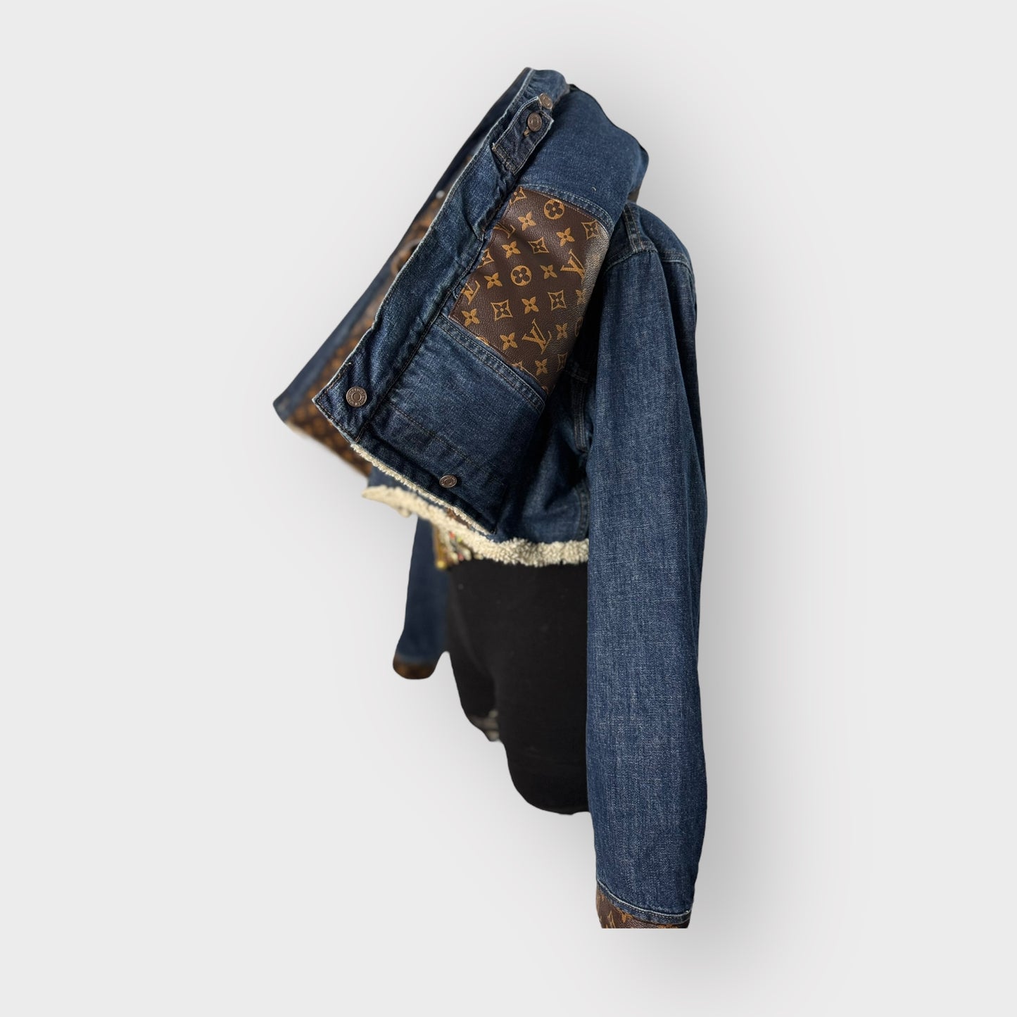 Deluxe Designer Insp. Denim Sherpa Jacket