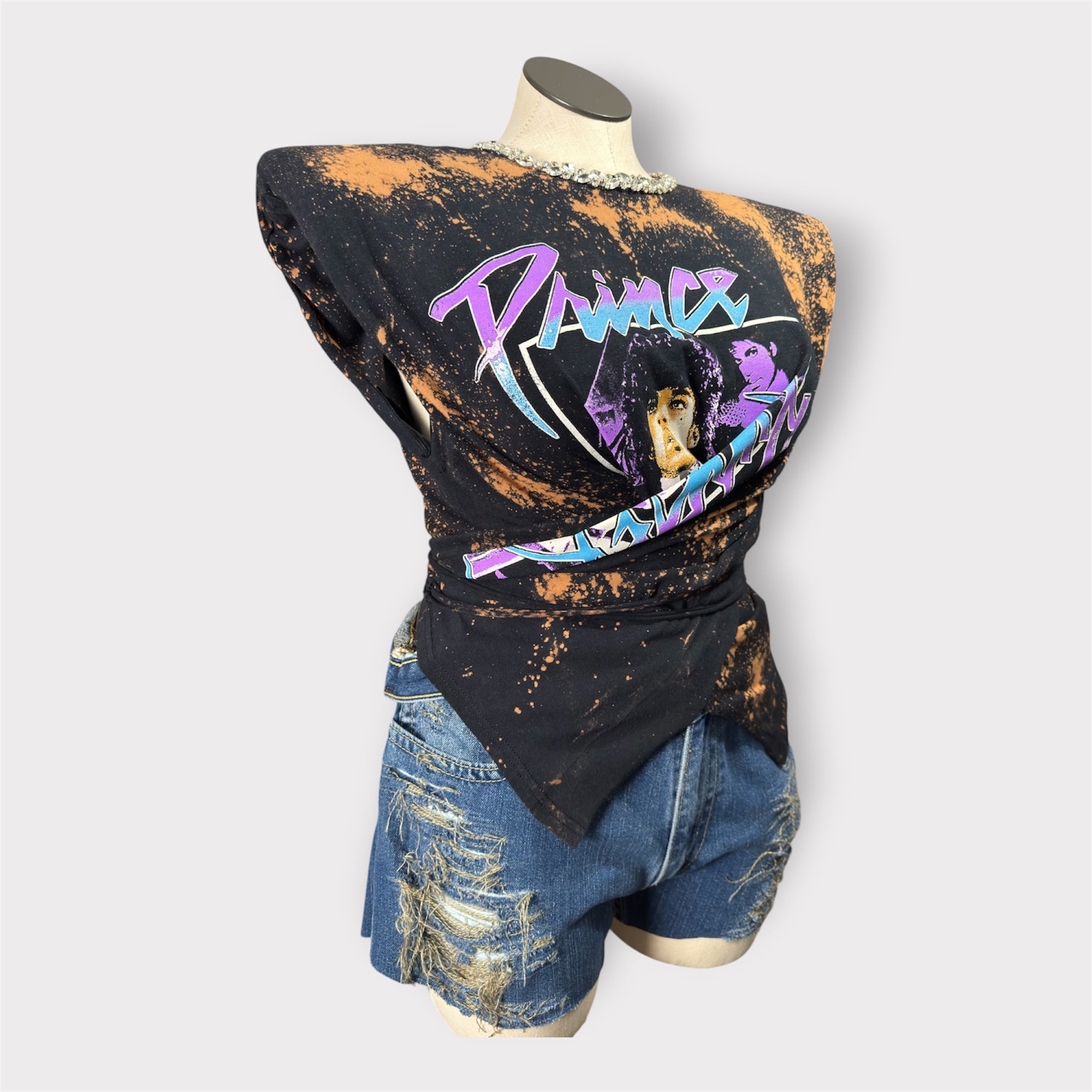 Luxe Padded Shoulder Wrap Tee