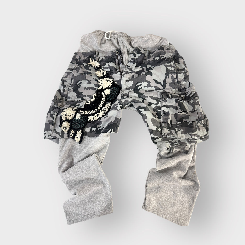 Grey Camo Overlay Joggers