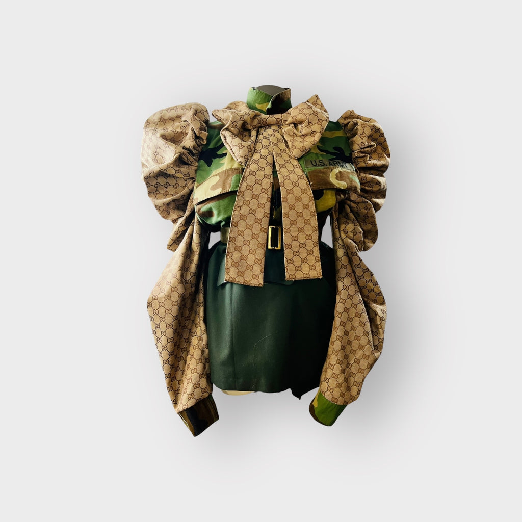 Military Couture Ruffle Tail Jacket