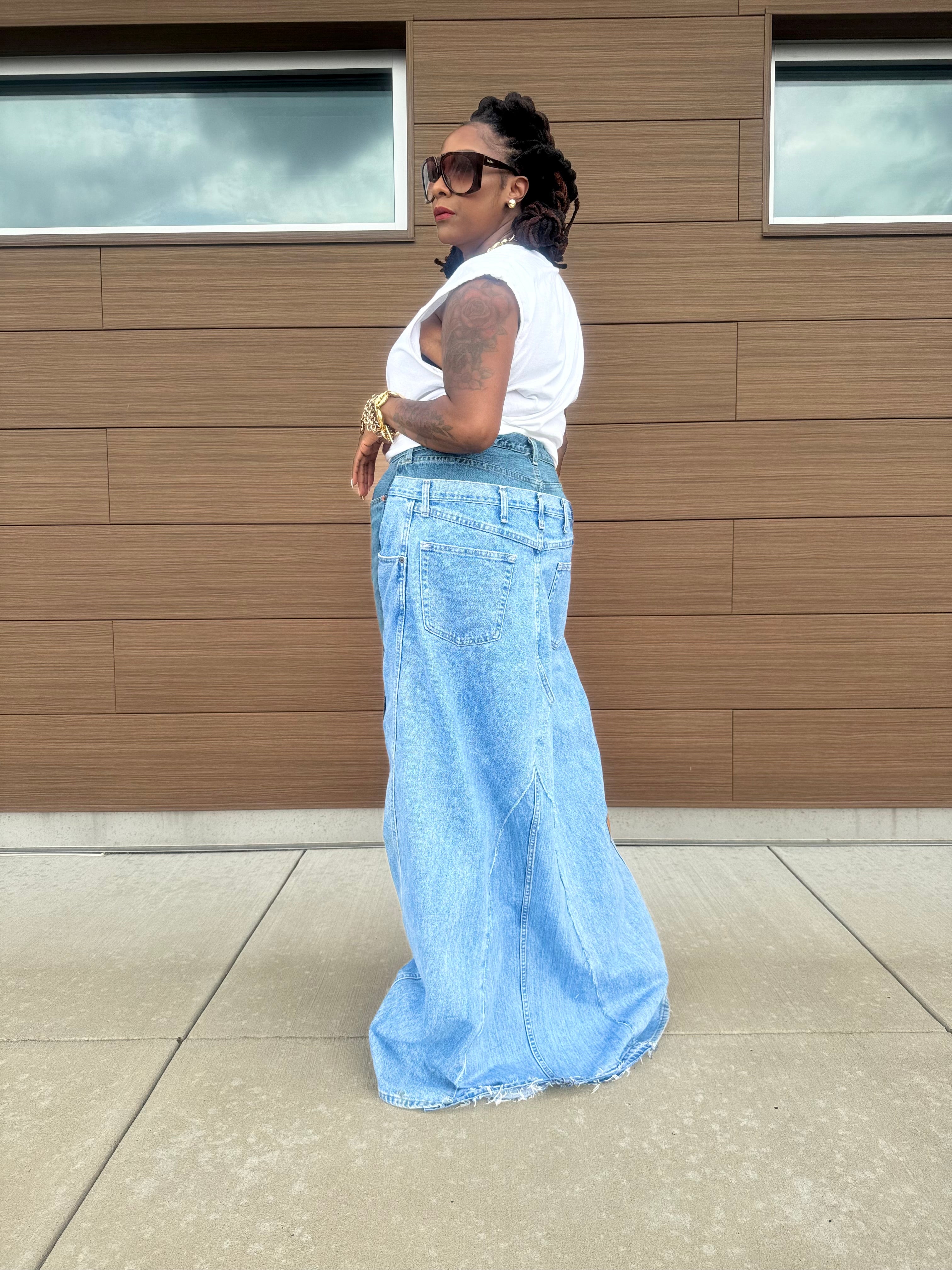 Couture Denim Fishtail Jeans