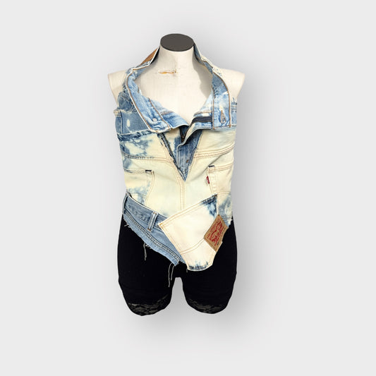 Denim Corset Style Halter