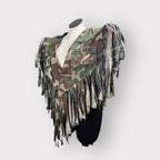 Cowgirl Couture Camo Fringe Poncho