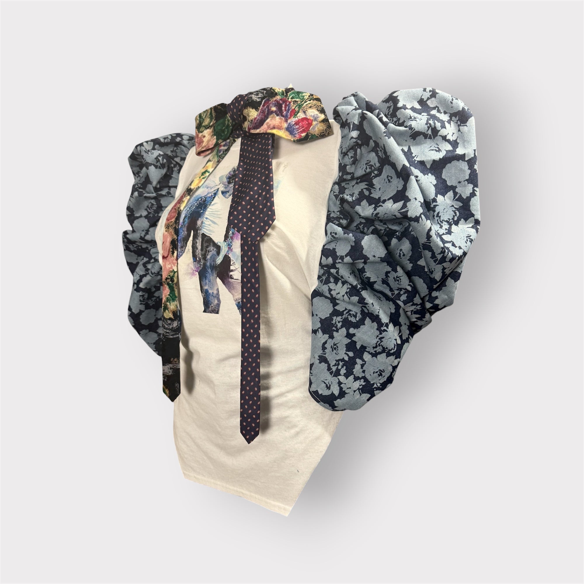 MJ Puff Sleeve Tee with Ribbon Tie