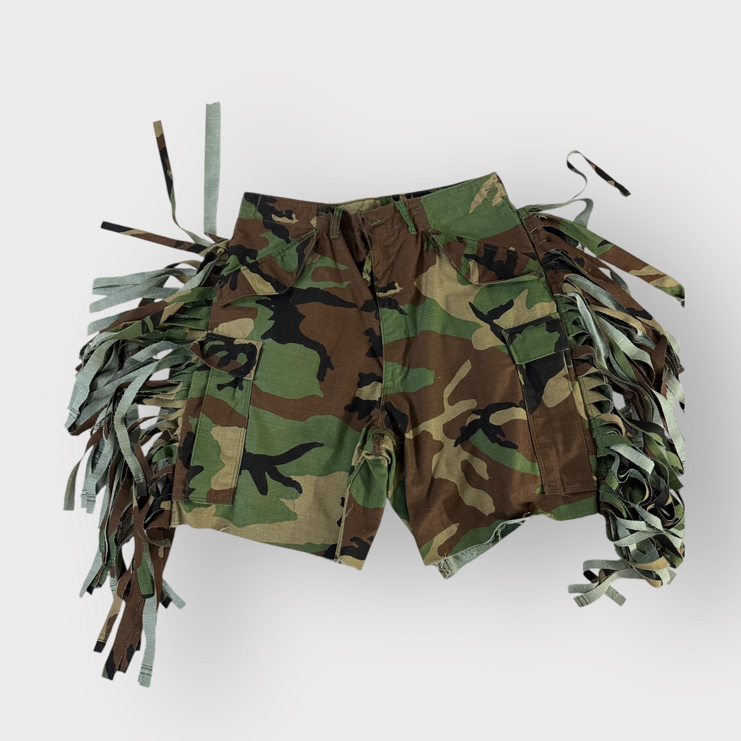 Camo Fringe Bermuda’s