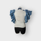 Deluxe Style Denim Couture Sleeve Tee